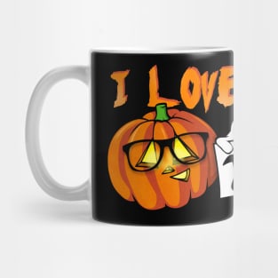 I Love Pumpkin Pi Nerdy Halloween T-Shirt Mug